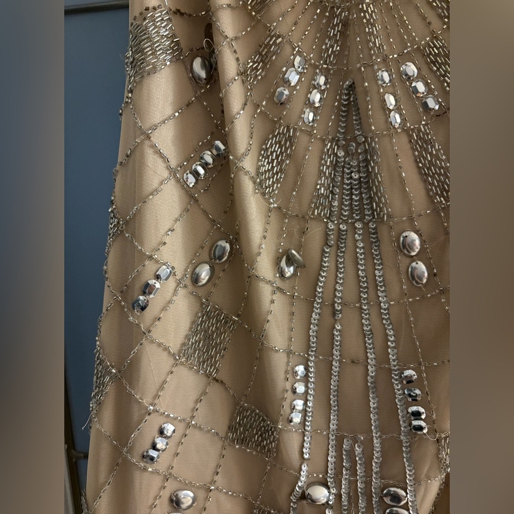 NWT Adrianna Papell Gold and Silver Sequin Mini Dress - Picture 3 of 8